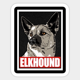 Elkhound Hope Poster Sticker